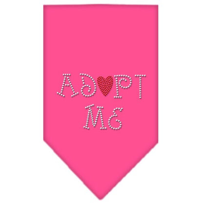 Pet and Dog Bandana Rhinestone, "Adopt Me"