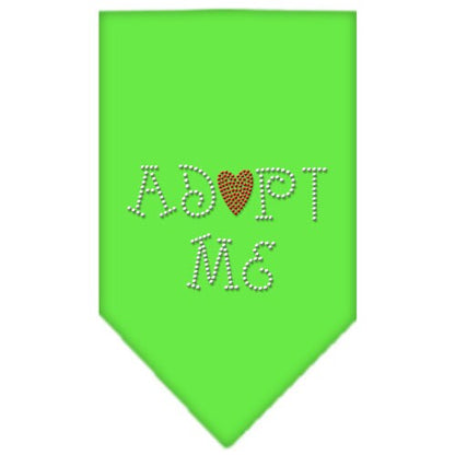 Pet and Dog Bandana Rhinestone, "Adopt Me"