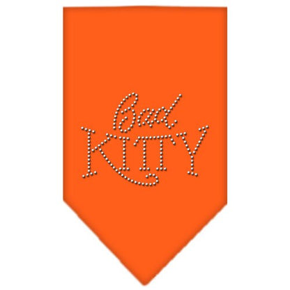 Pet and Dog Bandana Rhinestone, "Bad Kitty"