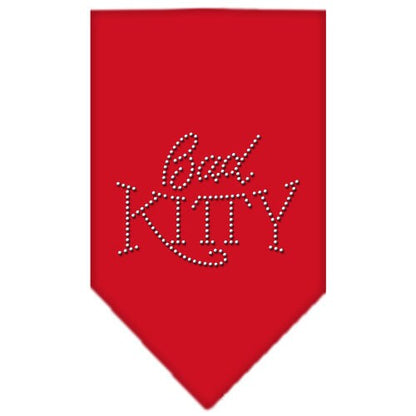 Pet and Dog Bandana Rhinestone, "Bad Kitty"