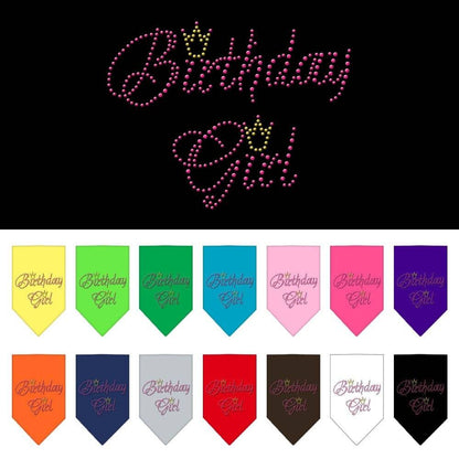 Pet and Dog Bandana Rhinestone, "Birthday Girl"