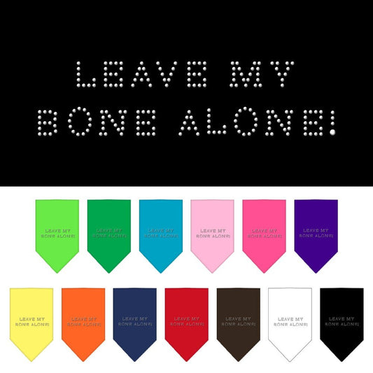 Pet and Dog Bandana Rhinestone, "Leave My Bone Alone"