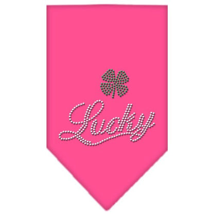 Pet and Dog Bandana Rhinestone, "Lucky Script"