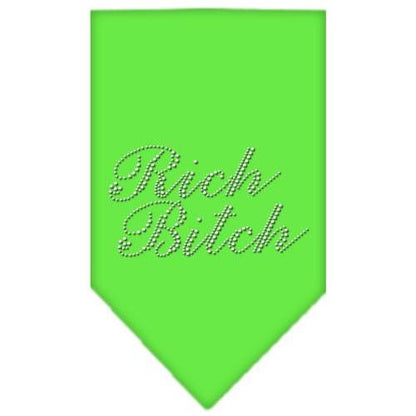 Pet and Dog Bandana Rhinestone, "Rich Bitch"