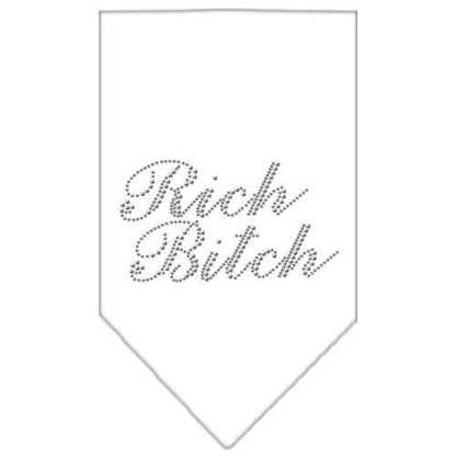 Pet and Dog Bandana Rhinestone, "Rich Bitch"