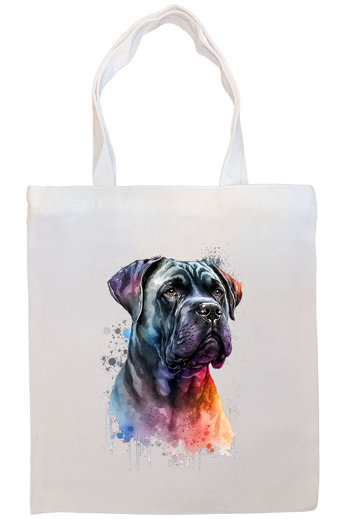 Canvas Tote Bag, Zippered With Handles & Inner Pocket, "Cane Corso"