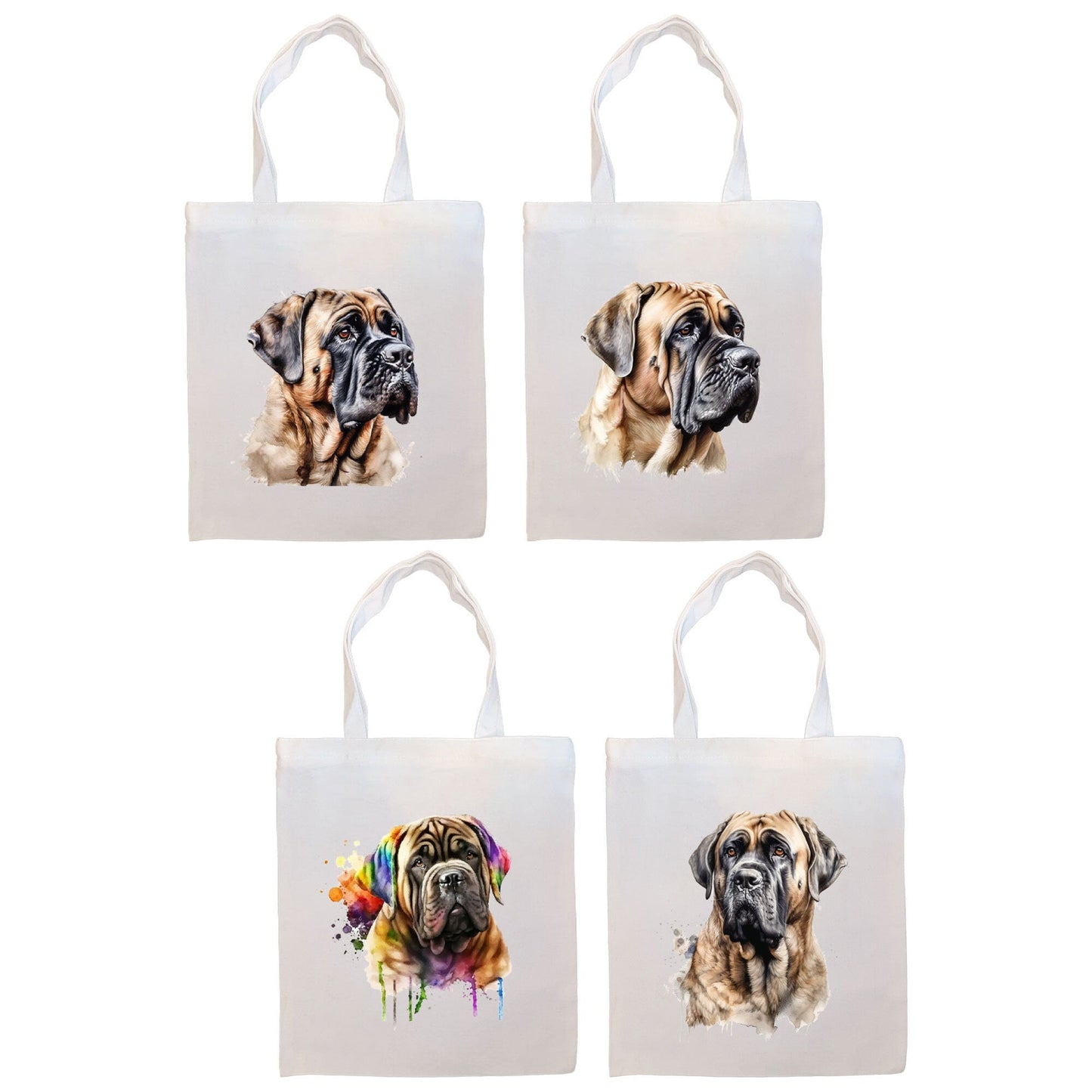 Canvas Tote Bag, Zippered With Handles & Inner Pocket, "Mastiff"