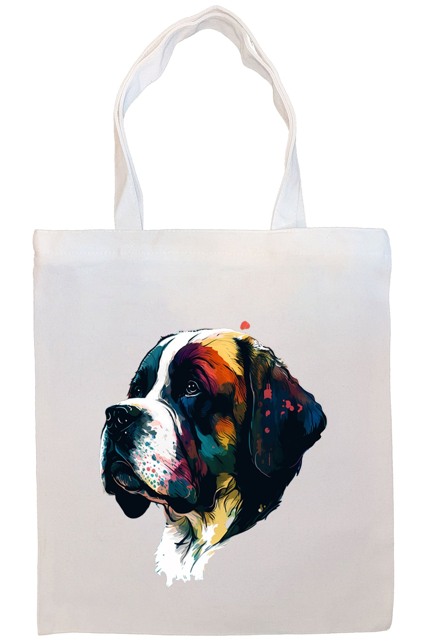 Canvas Tote Bag, Zippered With Handles & Inner Pocket, St. Bernard"