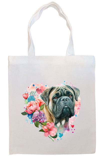 Canvas Tote Bag, Zippered With Handles & Inner Pocket, "Cane Corso"