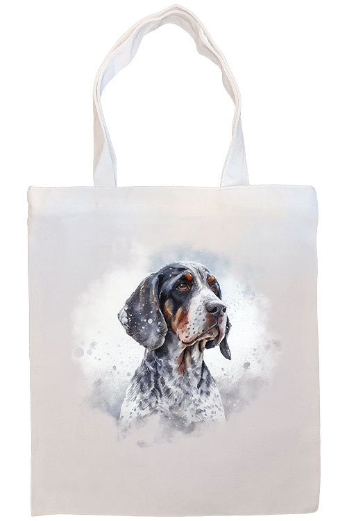 Canvas Tote Bag, Zippered With Handles & Inner Pocket, "Coonhound"