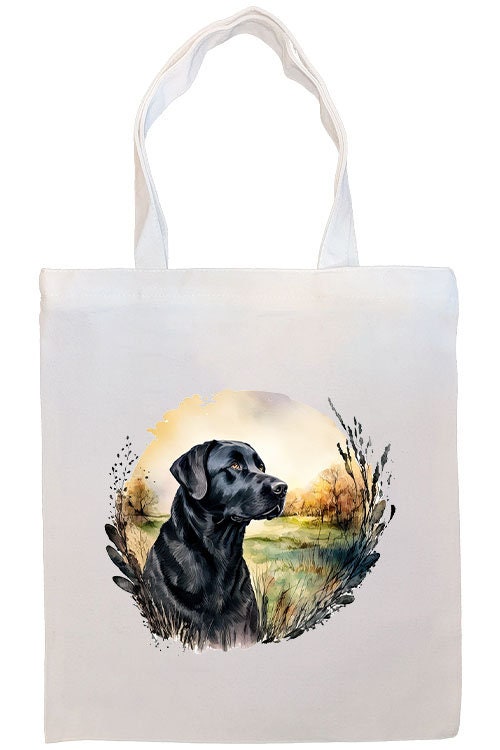 Canvas Tote Bag, Zippered With Handles & Inner Pocket, "Labrador"