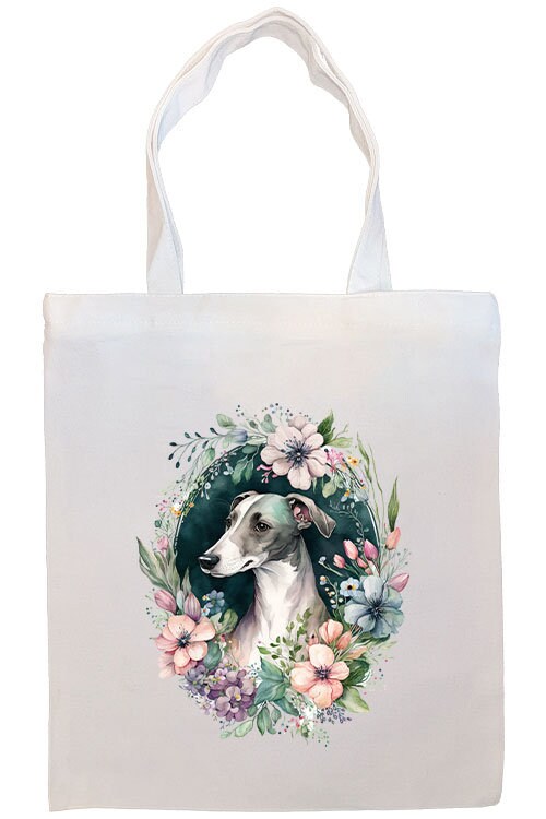 Canvas Tote Bag, Zippered With Handles & Inner Pocket, "Whippet"