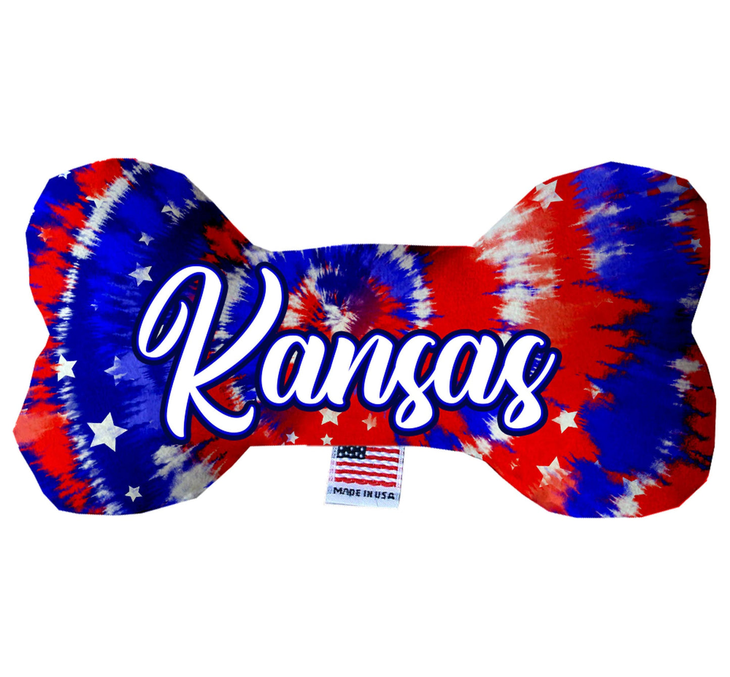 Pet & Dog Plush Bone Toys, "Kansas State Options" (Available in different pattern options)