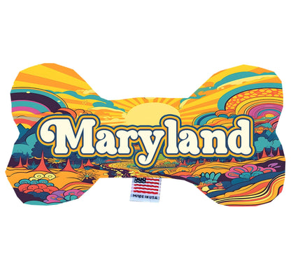 Pet & Dog Plush Bone Toys, "Maryland State Options" (Available in different pattern options)