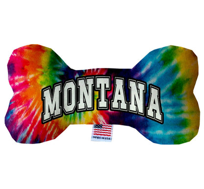 Pet & Dog Plush Bone Toys, "Montana State Options" (Available in different pattern options)