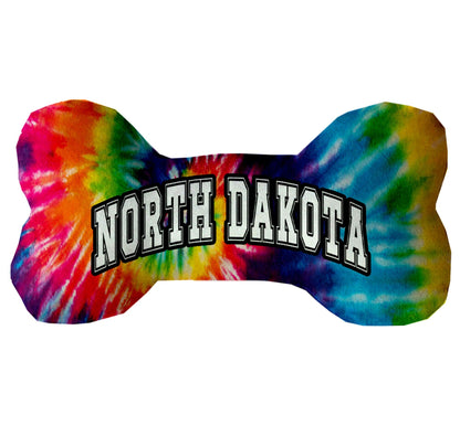 Pet & Dog Plush Bone Toys, "North Dakota State Options" (Available in different pattern options)