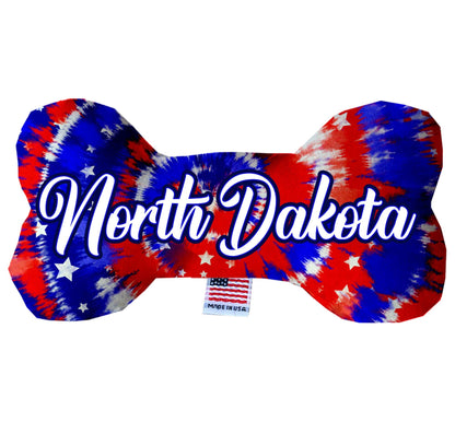 Pet & Dog Plush Bone Toys, "North Dakota State Options" (Available in different pattern options)