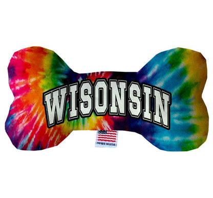 Pet & Dog Plush Bone Toys, "Wisconsin State Options" (Available in different pattern options)