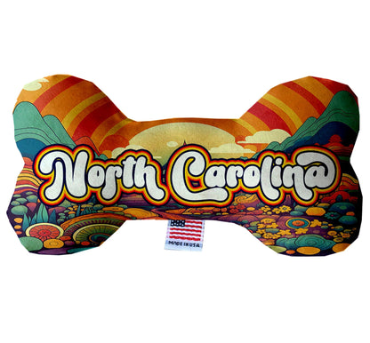 Pet & Dog Plush Bone Toys, "North Carolina Mountains" (Set 1 of 2 North Carolina State Toy Options, available in different pattern options!)