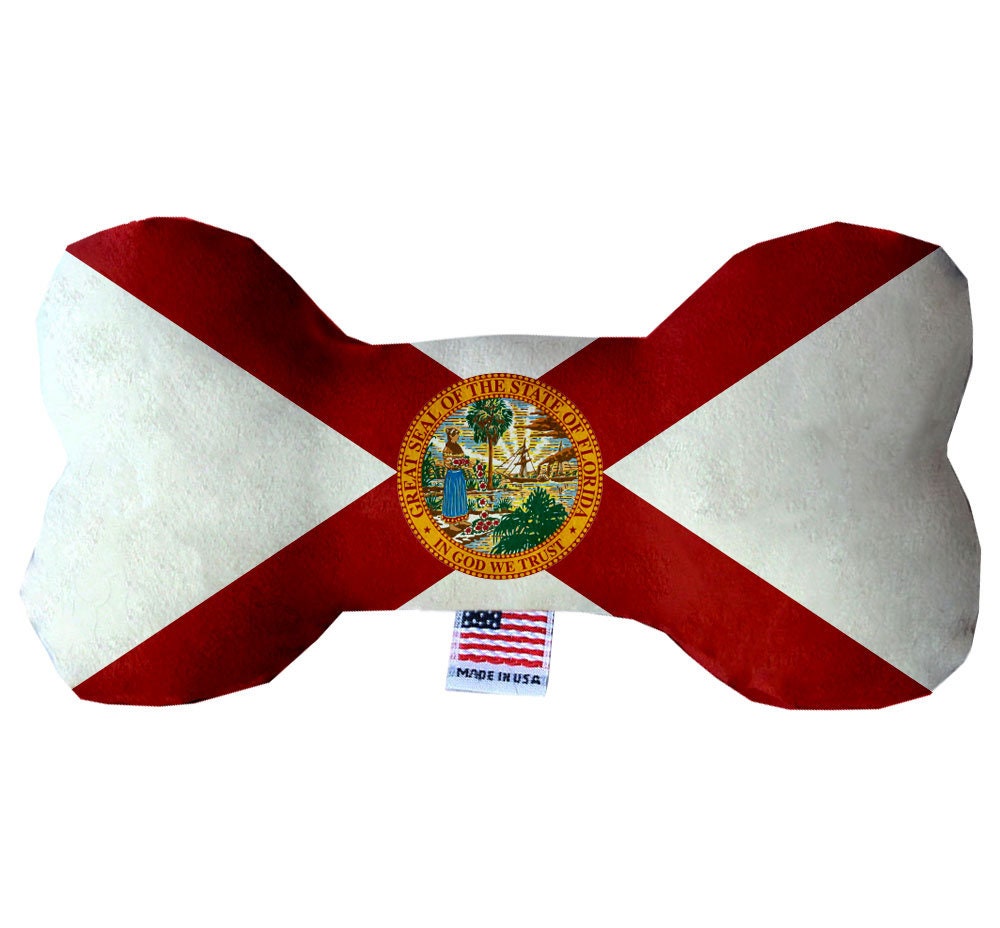 Pet & Dog Plush Bone Toys, "Florida State Options" (Available in different pattern options)