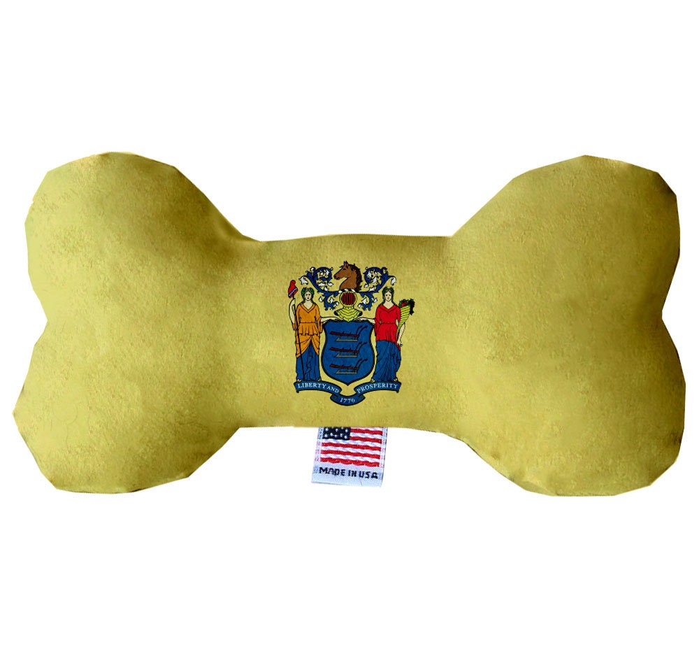 Pet & Dog Plush Bone Toys, "New Jersey State Options" (Available in different pattern options)