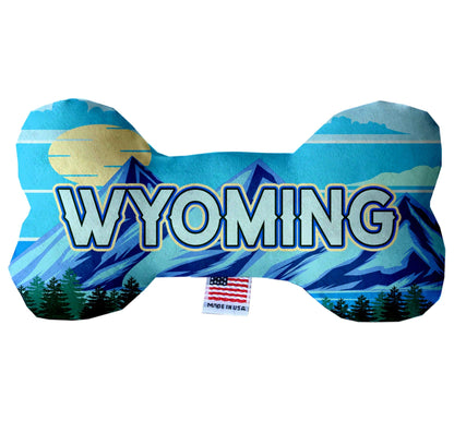 Pet & Dog Plush Bone Toys, "Wyoming State Options" (Available in different pattern options)