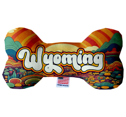 Pet & Dog Plush Bone Toys, "Wyoming State Options" (Available in different pattern options)