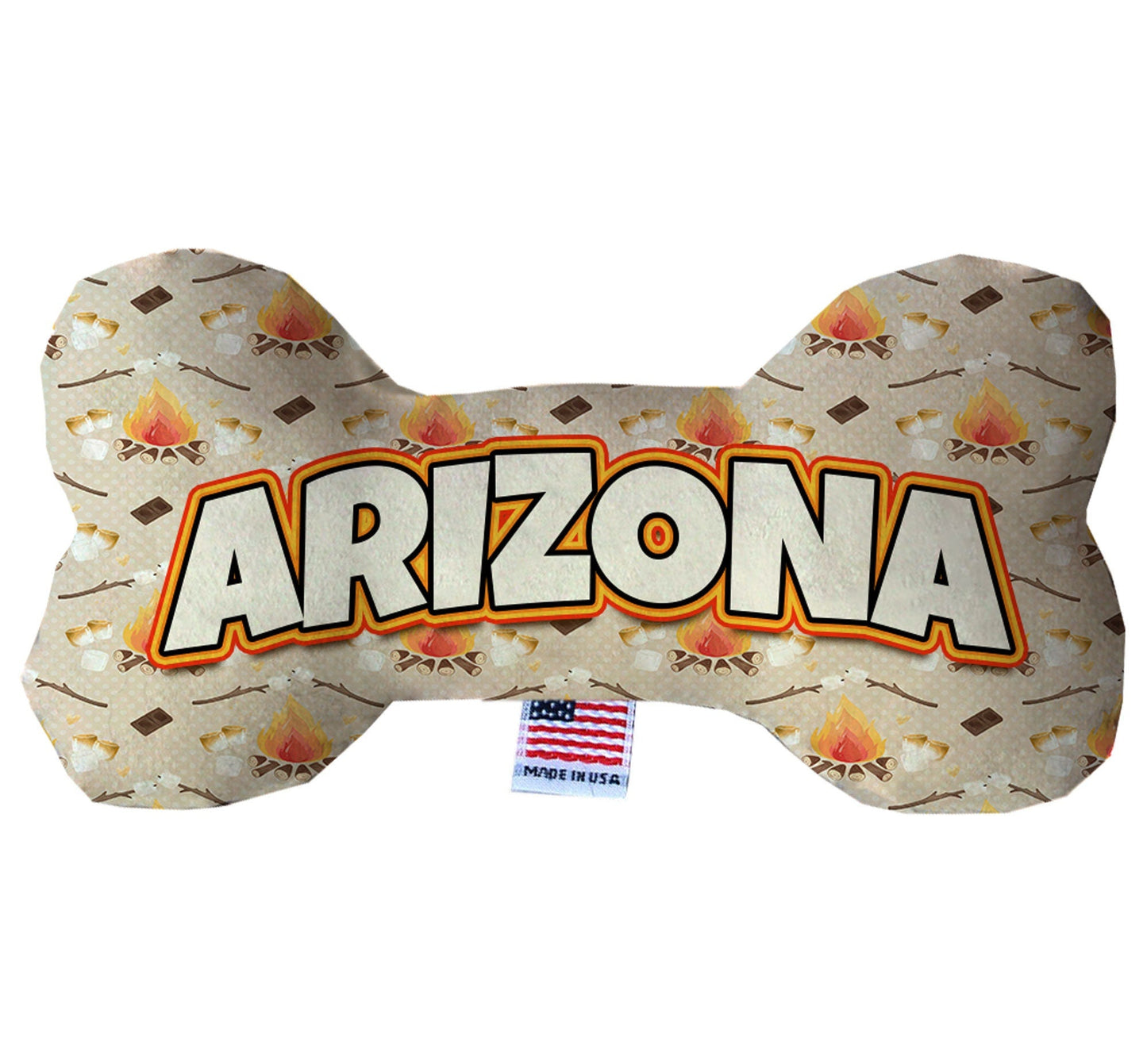 Pet & Dog Plush Bone Toys, "Arizona Mountains" (Set 2 of 2 Arizona State Toy Options, available in different pattern options!)