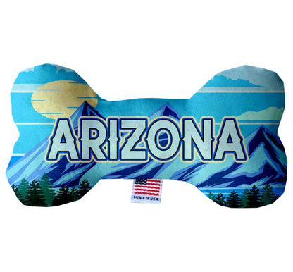 Pet & Dog Plush Bone Toys, "Arizona Mountains" (Set 2 of 2 Arizona State Toy Options, available in different pattern options!)