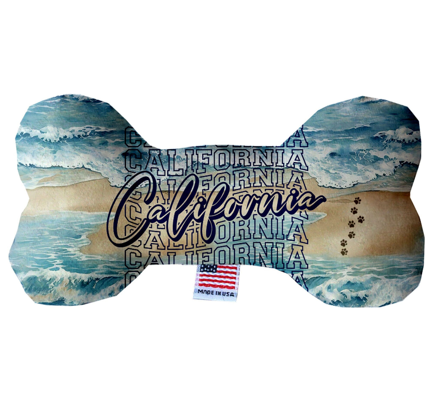 Pet & Dog Plush Bone Toys, "California Beaches" (Set 1 of 3 )