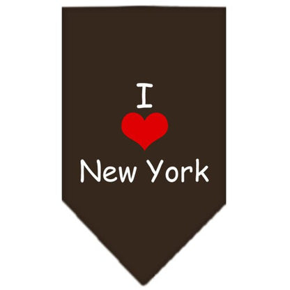 Pet and Dog Bandana Screen Printed, "I Heart NY"