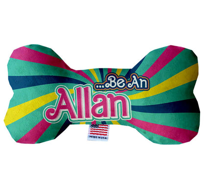 Pet & Dog Plush Double Sided Bone Toy, "Be An Allan"