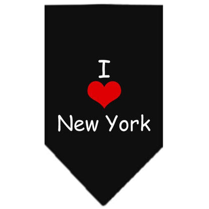 Pet and Dog Bandana Screen Printed, "I Heart NY"