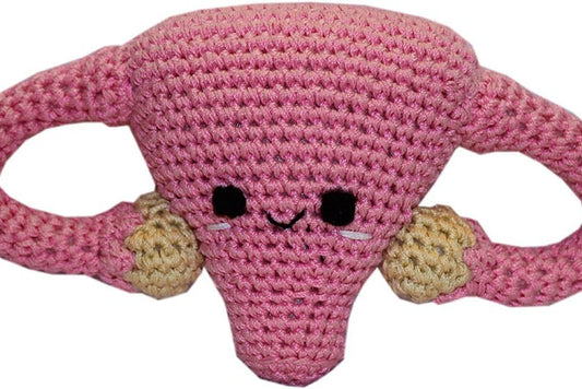 Knit Knacks Organic Cotton Pet, Dog & Cat Toy, "Super Uterus"