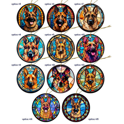 German Shepherd Jewelry - Stained Glass Style Necklaces, Earrings and more!