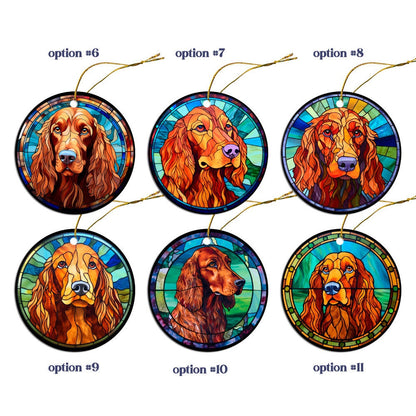 Irish Setter Jewelry - Stained Glass Style Necklaces, Earrings and more!