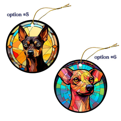 Miniature Pinscher Jewelry - Stained Glass Style Necklaces, Earrings and more!