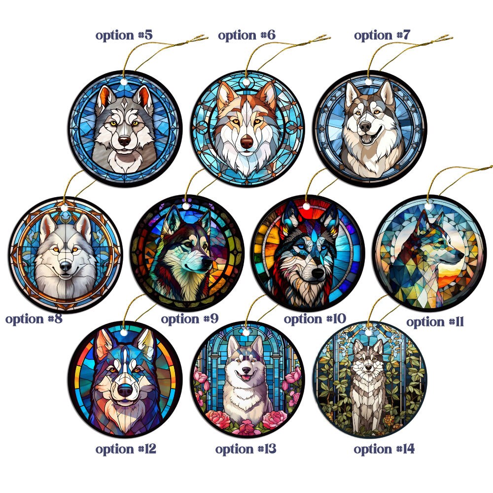 Siberian Husky Jewelry - Stained Glass Style Necklaces, Earrings and more!