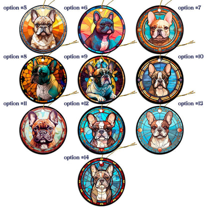 French Bulldog Frenchie Jewelry - Stained Glass Style Necklaces, Earrings and more!