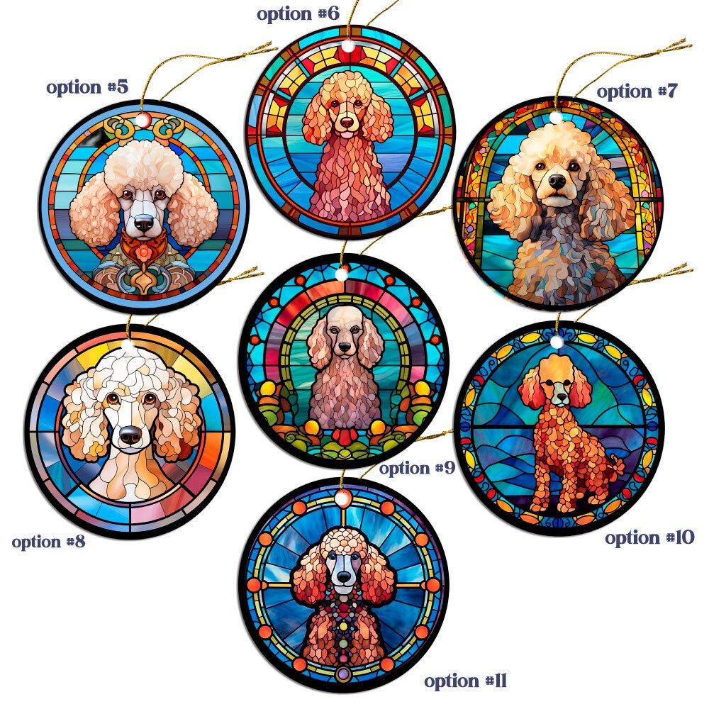 Toy Poodle Jewelry - Stained Glass Style Necklaces, Earrings and more!