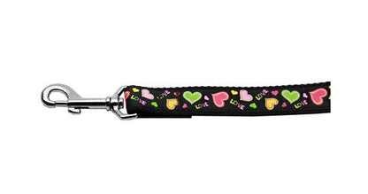 Pet Dog & Cat Nylon Collar or Leash, "Neon Love"