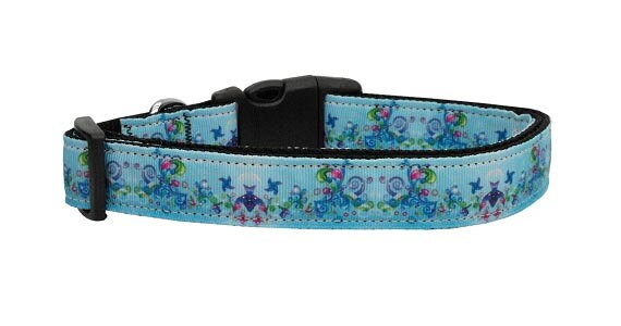 Pet Dog & Cat Nylon Collar or Leash, "Dreamy Blue"