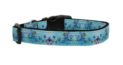 Pet Dog & Cat Nylon Collar or Leash, "Dreamy Blue"