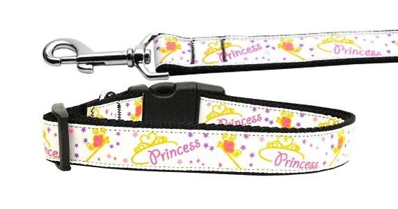 Pet Dog & Cat Nylon Collar or Leash, "Princess"