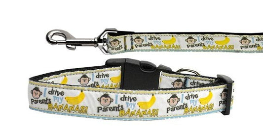 Pet Dog & Cat Nylon Collar or Leash, "Monkey Madness"