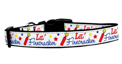 Pet Dog & Cat Nylon Collar or Leash, "Lil' Firecracker"