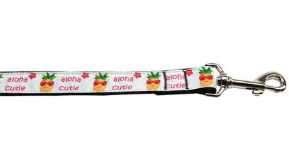 Pet Dog & Cat Nylon Collar or Leash, "Aloha Cutie"