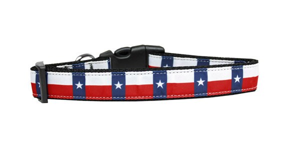 Pet Dog & Cat Nylon Collar or Leash, "Texas Flag"