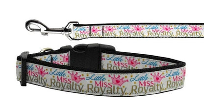 Pet Dog & Cat Nylon Collar or Leash, "Little Miss Royalty"