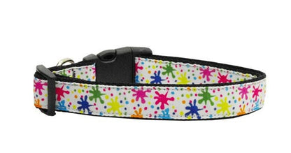 Pet Dog & Cat Nylon Collar or Leash, "Splatter Paint"